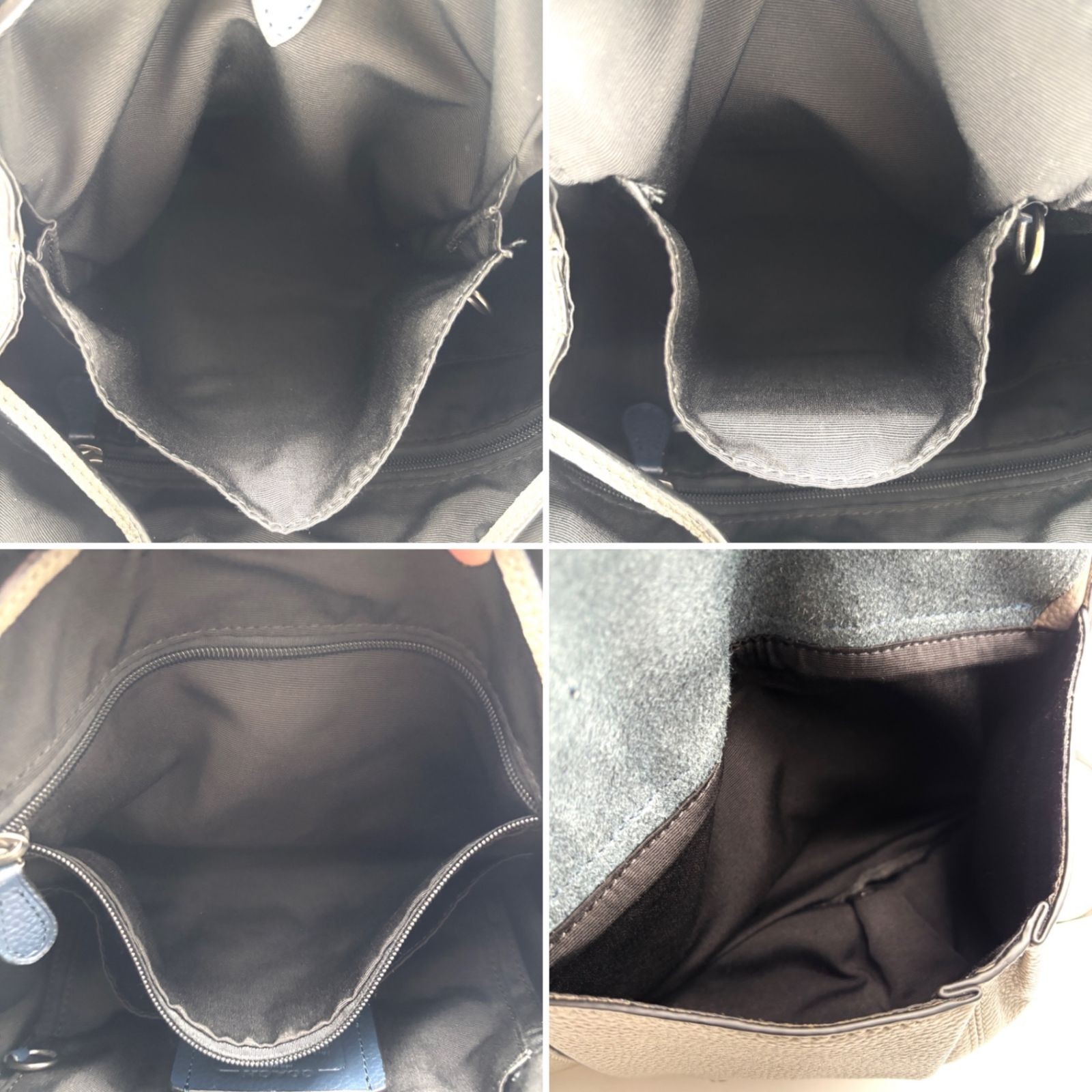 Coach Hudson Backpack Leather Bicolor Gray Navy Large… - Gem