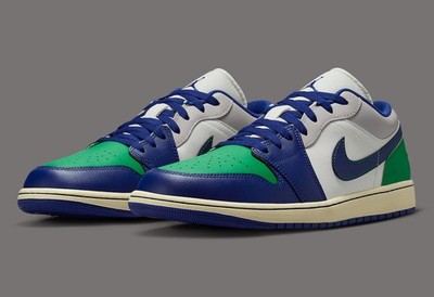 Nike Air Jordan Low Shoes Rare Air Sail Blue Green Grey 553558