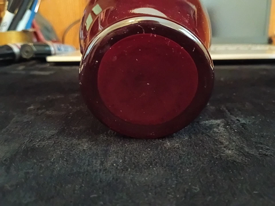 2 Anchor Hocking Royal Ruby Red 6 1/2" Flared Glass Vases/Look Pics & Read Desc. - Image 4 of 4