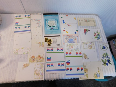 #ad Vintage Mixed Foldable Postcards and Stationary Lot $14.00