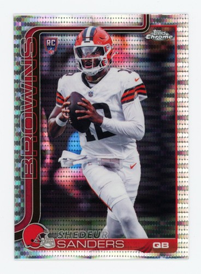 #ad 2025 Topps Chrome Football NFL Shedeur Sanders Pulsar Refractor #315 Browns RC $34.99