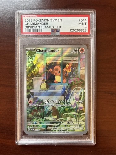Pokemon Charmander Obsidian Flames ETB SVP EN 044 PSA 9 Mint