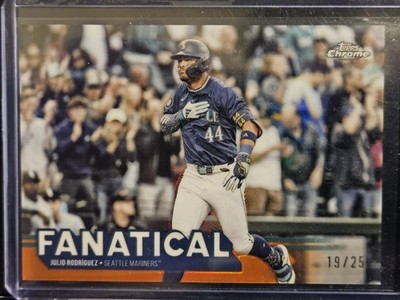 2025 Topps Chrome Julio Rodriguez Fanatical Orange #/25 Mariners J-Rod