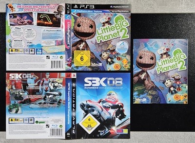 Originalhülle Anleitung Beilagen für Videospiele PS3 LittleBig Planet 2 / SBK 08