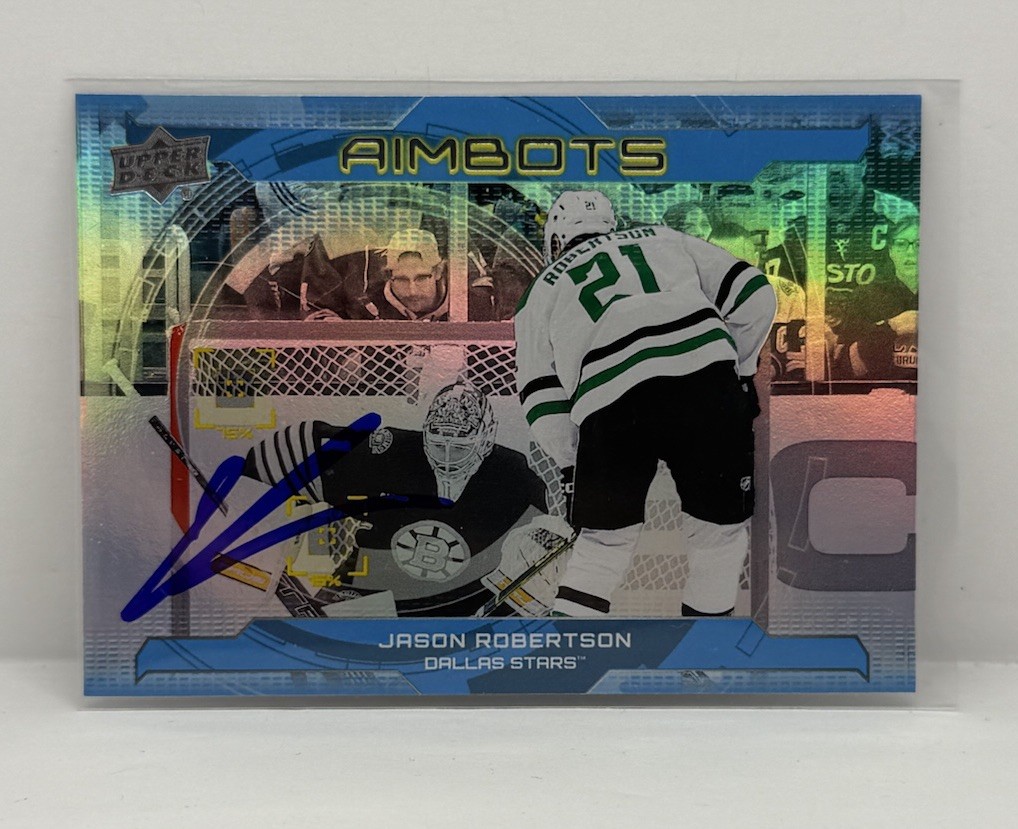 Jason Robertson Signed Autograph 2024-25 Upper Deck Aimbots Card #AB-13 Stars