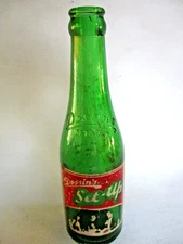 vintage acl soda bottles dossins set - up detroit art deco pop bottle mixer 7 oz