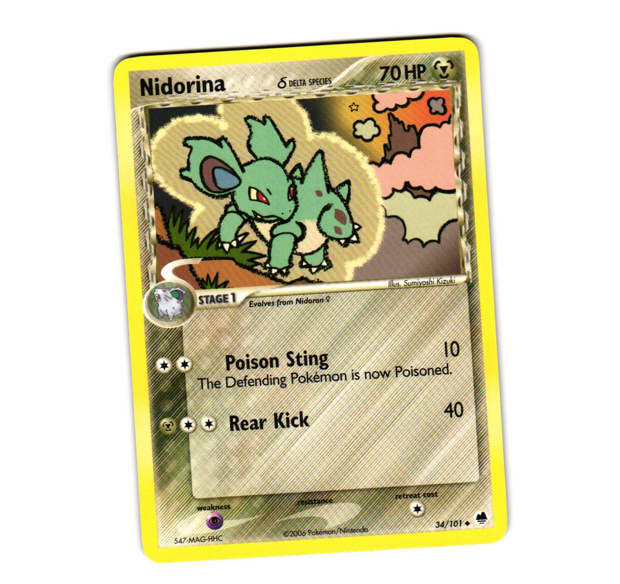 Pokemon Nidorina (Delta Species) 34/101 Dragon Frontiers NM