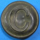 Confederate Cavalry Button Lined C, Civil War 1861-1865