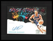 2023-24 Immanuel Quickley Auto Court Kings Brush Strokes Ruby /49 #BR-QCK Knicks