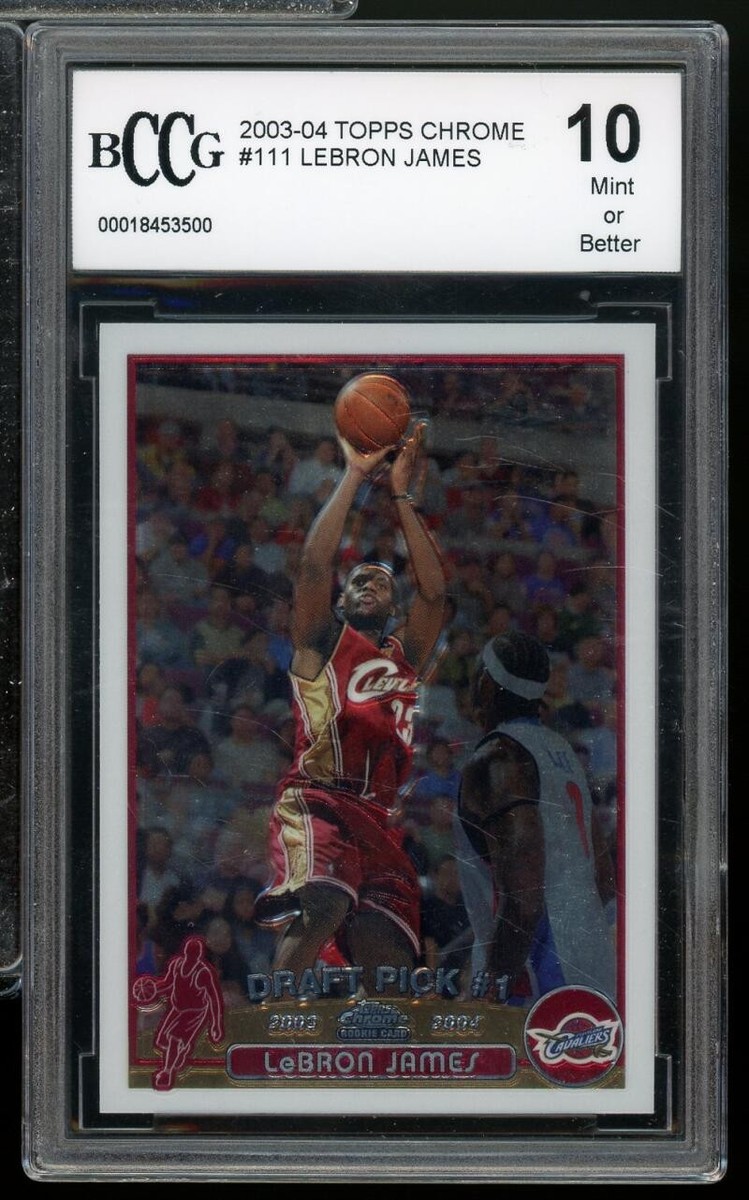 希少 Lebron James Topps Chrome ルーキーカード 2003-04 Topps Chrome #111 LeBron James Rookie Card BGS BCCG