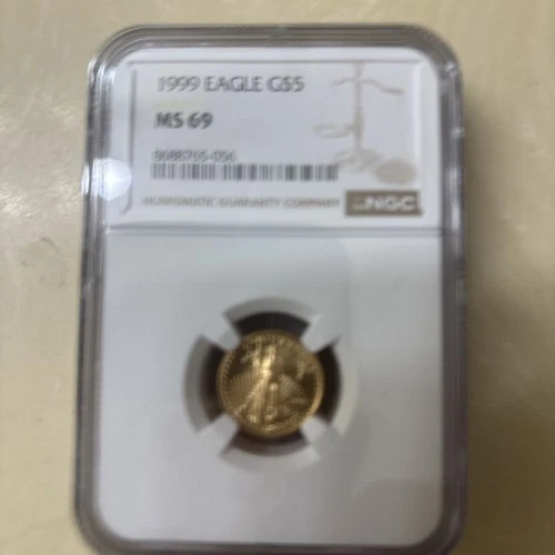 1999 $5 Gold 1/10 oz American Eagle NGC MS69