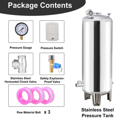 #ad #ad 42.2 52.8 Gal Pressurized Well Tank Stainless Steel Water Pressure Tank For Well $334.63