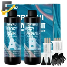 16OZ Epoxy Resin Kit-Crystal Clear and Hardener Epoxy Resin Kit No Yellowing