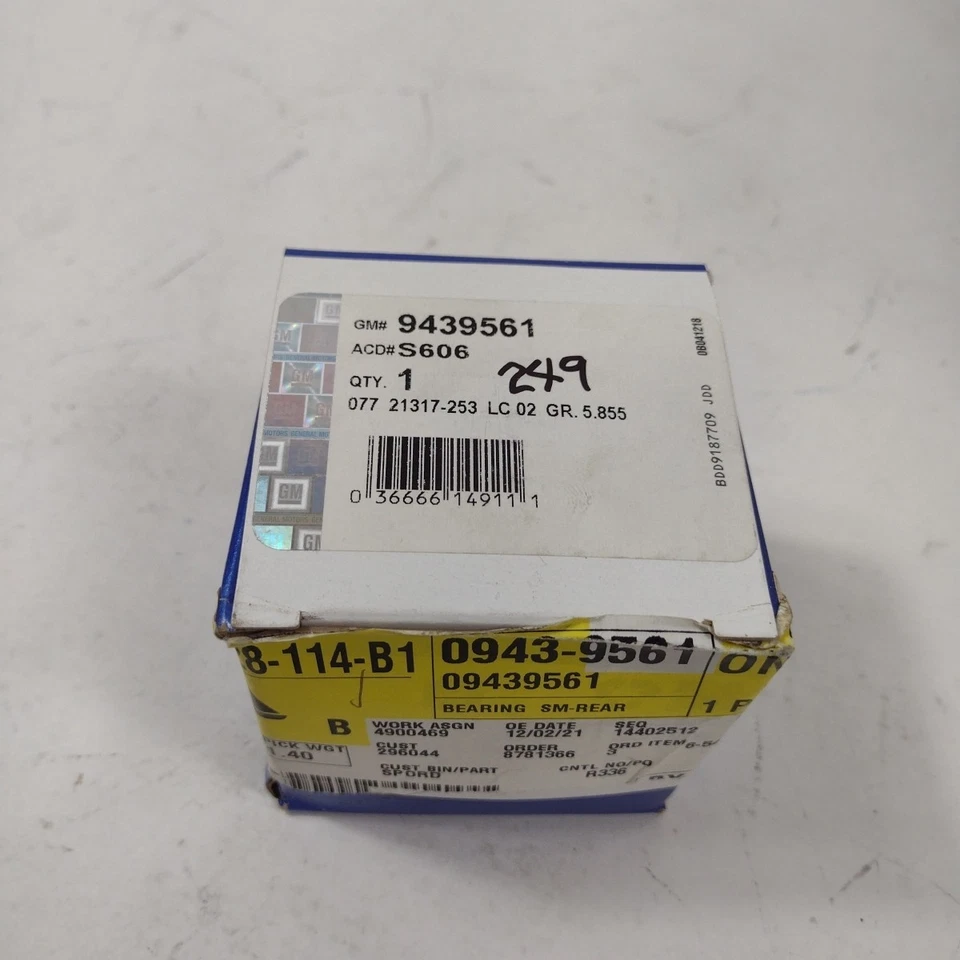 Cojinete de eje trasero genuino OEM ACDelco hecho en EE. UU. 1985-2021 Chevy GMC 9439561 Foto 4 de 4