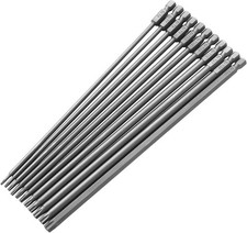 11Pcs 200Mm Extra Long Torx Screwdriver Bit Set, Magnetic Head S2 Steel Star Scr