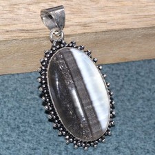 Owyhee Blue Opal 925 Silver Plated Pendant 2