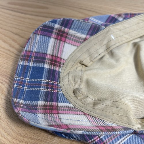 Broner Plaid Newsboy Cabbie Cap Mütze Herren XL pink blau weiß Golf - Bild 9 von 13