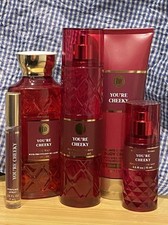 5 Pc SET Bath  Body Works YOU'RE CHEEKY Mist, Body Wash, Cream, EDP Spray HTF