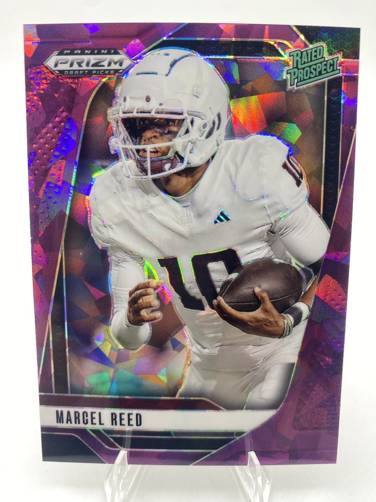 2025 Panini Prizm Draft Picks Marcel Reed Purple Ice Prizm /199 Rated Prospect