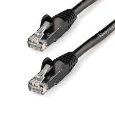 StarTech 20ft CAT6 Ethernet Cable - Black CAT 6 Gigabit 20 ft,