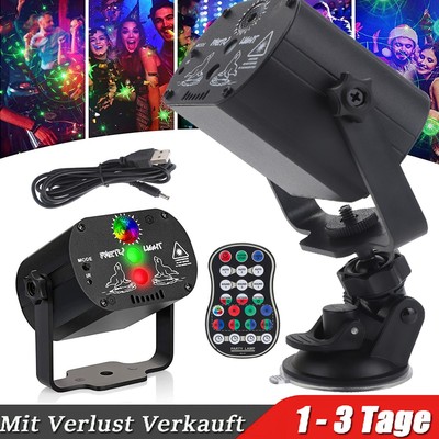 RGB+ UV LED Laser Projektor DJ Bühnenbeleuchtung 60 Muster Disco Lichteffekt