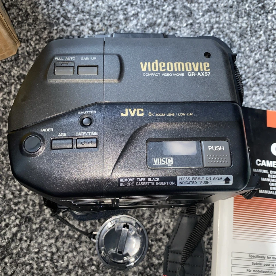 JVC GR-AX57 Compact VHS Camera Camcorder Black Untested - Image 2 of 4