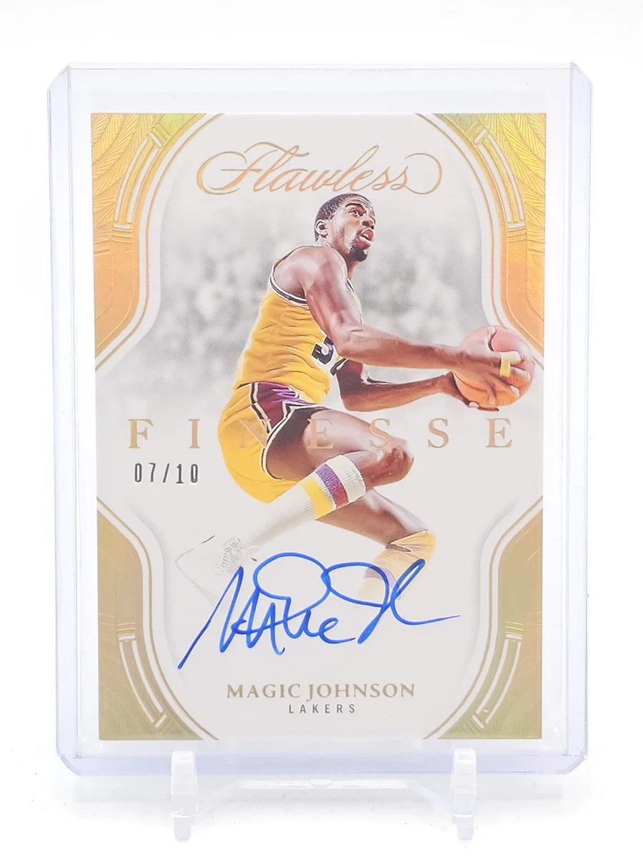 Panini Magic Johnson Basketball Autographed Sports Trading Cards