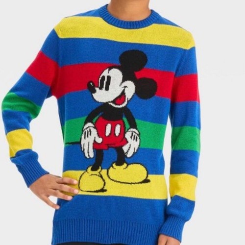 Disney 100 Mickey Mouse Retro Re-Imagined Striped Pullover Sweater - Bild 2 von 7