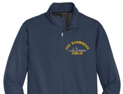USS BAINBRIDGE CGN-25 Soft Shell Jacket.  New.  U.S. Navy