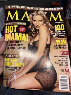 Maxim November 2005   Nicolette Sheridan   Michele Merkin   Gabriel Union Bagged