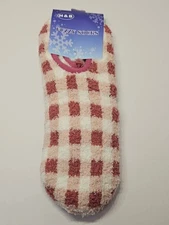 Pink and White Fuzzy Socks