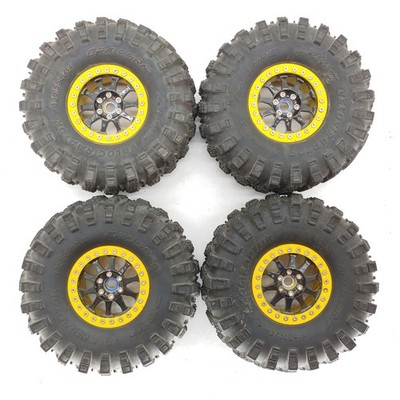 4x Cross RC Crossrc Velociraptor 50058 136/55 R2.2 Crawler Tires Beadlock Wheels