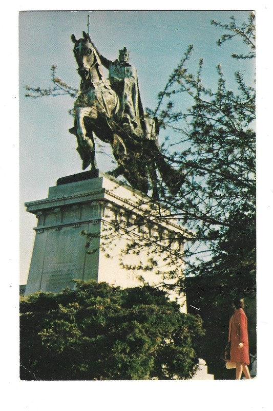 Vintage Postcard - c. 1960s  - Statue of St. Louis - Forest Park (St. Louis, MO)