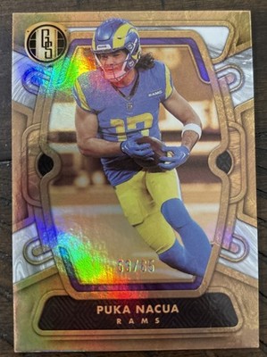 2024 Panini Gold Standard #57 Puka Nacua White Gold /65 SP Los Angeles Rams