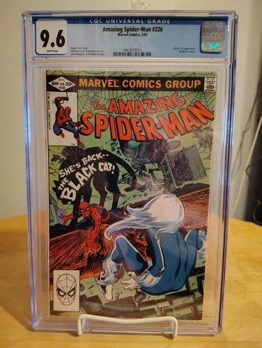 AMAZING SPIDER-MAN # 226 CGC 9.6 WHITE PAGES - AWESOME BLACK CAT COVER!!
