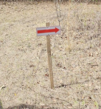 6 Pack Reflective Arrow Direction Signs Metal Aluminum 10x3.5inch Indoor Outdoor