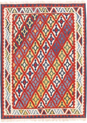Kelim Kashkouli Teppich 154x205 cm handgewebt Wolle Persien Unikat Neu