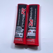 2x Coprispalle Copri Cintura di Sicurezza Auto Rosso JDM per Accessori Honda Civic Typer