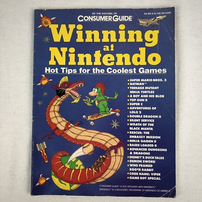 Winning At Nintendo by Consumer Guide Hot Tips for Coolest Games 1990 magazine