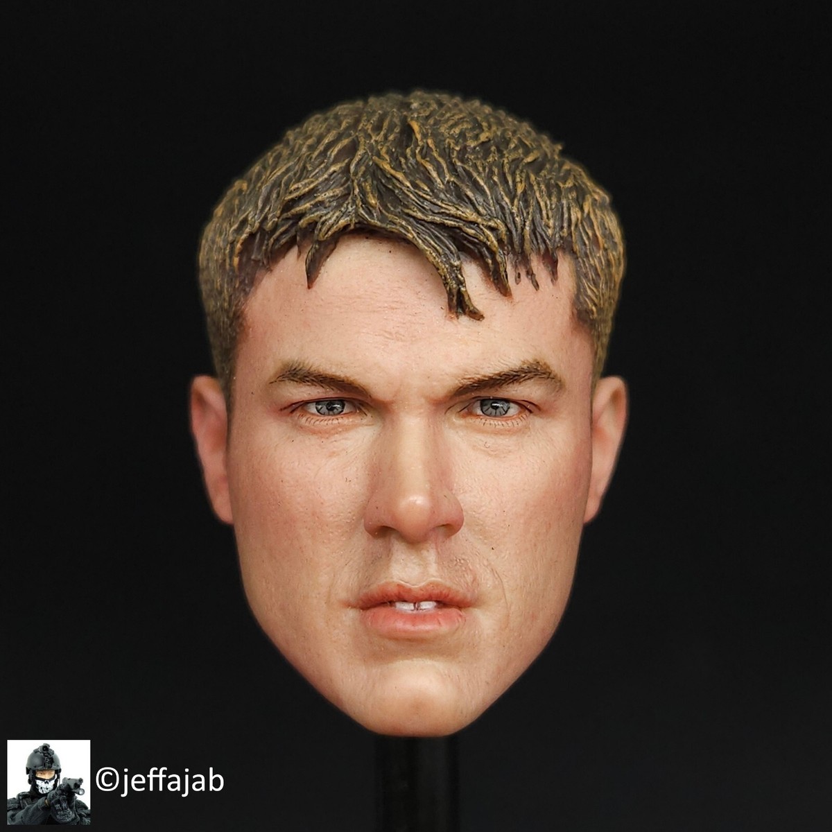 1:6 Soldier Story WWII US 101st Airborne Pvt Ryan Male Head Sculpt