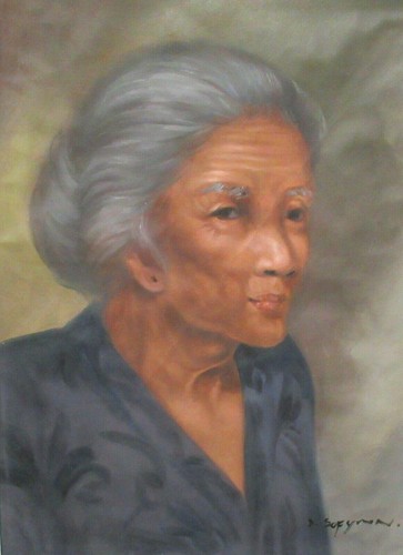 D.SOFYNN ORIGINAL OIL ON CANVAS PHILIPPINE WOMAN PAINTING UNFRAMED. - Picture 2 of 4