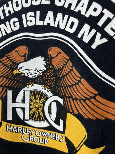 Vintage HOG Harley Davidson Owners Group Long Island NY T Shirt Beefy Men Medium - Picture 12 of 13