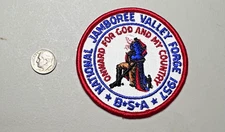 Vintage 1957 Boy Scouts National Jamboree Valley Forge Original BSA Patch