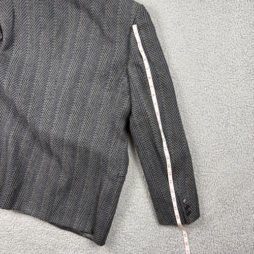 Chaqueta Abrigo Deportivo De Colección Mani Giorgio Armani Blazer Para Hombres 38R Gris Lana Espiga - Imagen 11 de 17