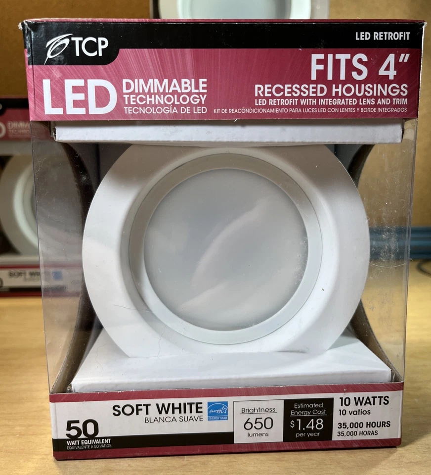 4- 50W  Equivalent Soft White (2700K) 4" Dimmable LED Retrofit 650 Lumens NEW - Image 2 of 4
