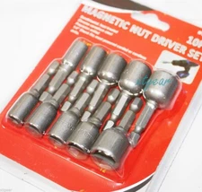 1/4" Shank 10pc Magnetic Dual Metric MM & Standard SAENut Driver Tool Set