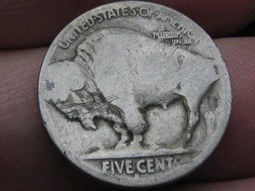 1914 S Buffalo Nickel 5 Cent Piece- San Francisco- Good Reverse Details