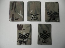 ACF MTP rank epaulette sliders [pair]  NCO ranks, new & unissued.