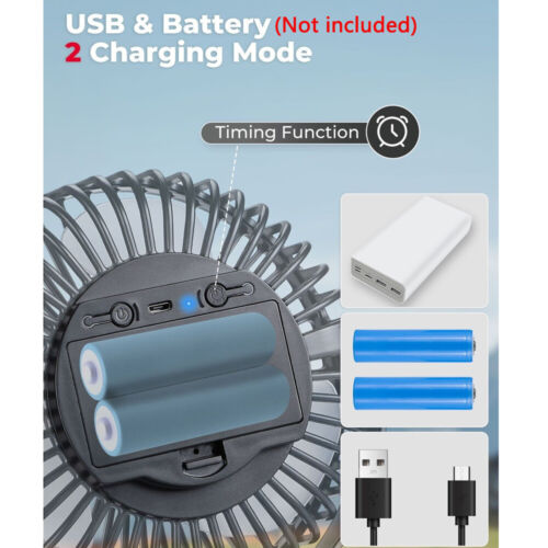 Golf Cart Fan Universal USB Fan for EZGO TXT/RXV Club Car Precedent Tempo Onward - Picture 3 of 12