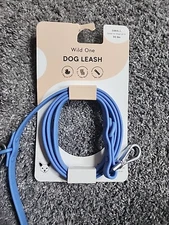 Wild One Adjustable Dog Leash Light Blue, Small